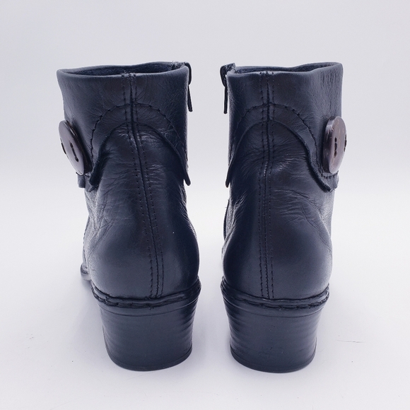 Rieker Kendra Slouchy Ankle Boot Black Leather Women's EU 39 US 8.5 - Picture 3 of 12